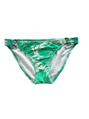 Ninety-Nine Degrees Green Tropical Print Bikini Bottom Size M